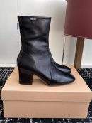 Mirror Quality Miu Miu Nappa Leather Replica Booties