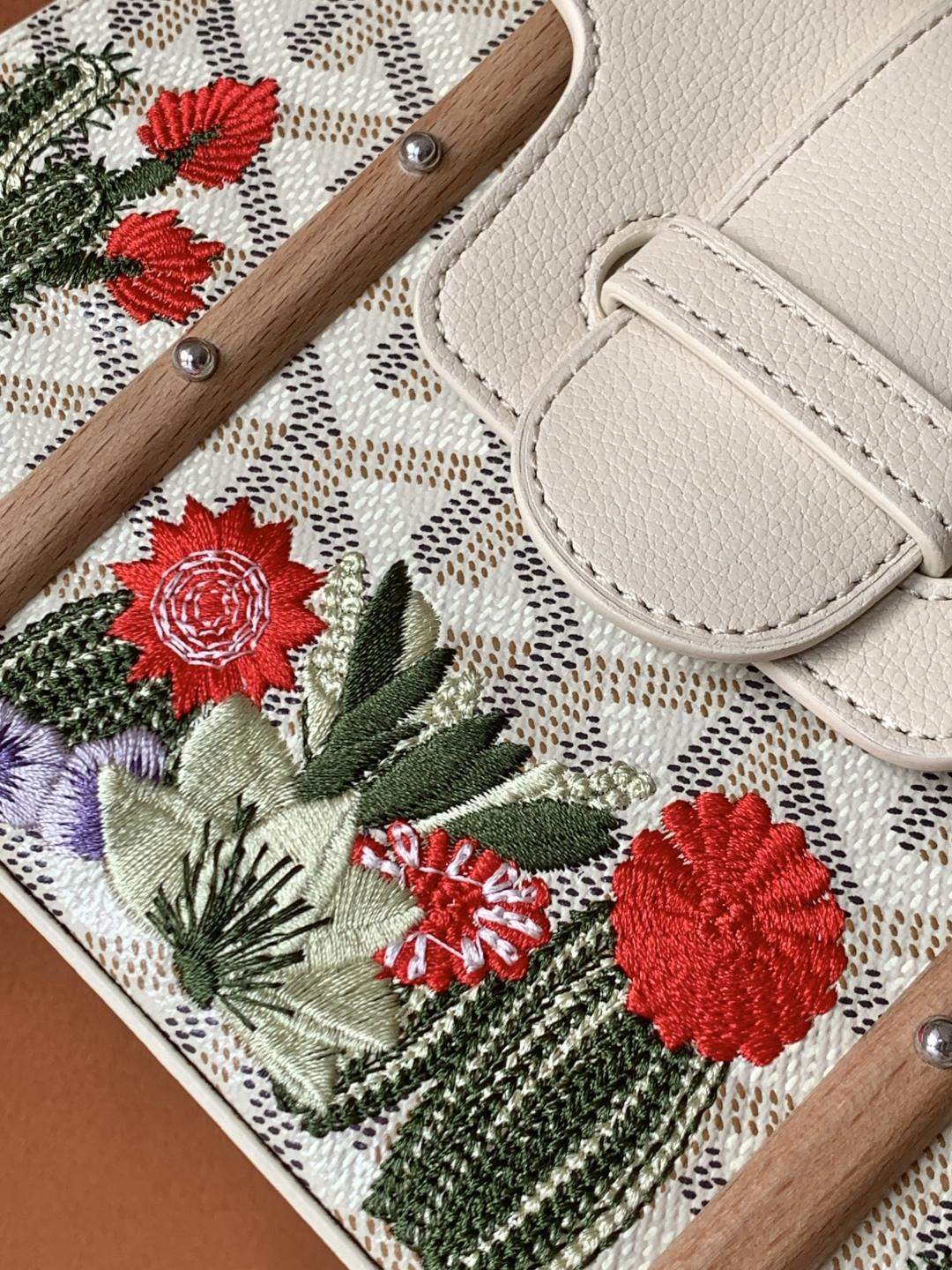 Copy Goyard Saigon Structure Replica Mini Bag Cactus Embroidery - Image 8