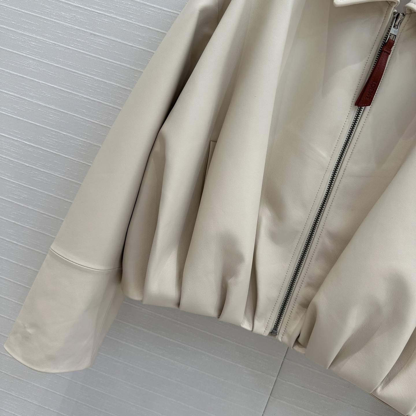 Finest Loewe Draped Replica Jacket In Nappa Lambskin - Image 5