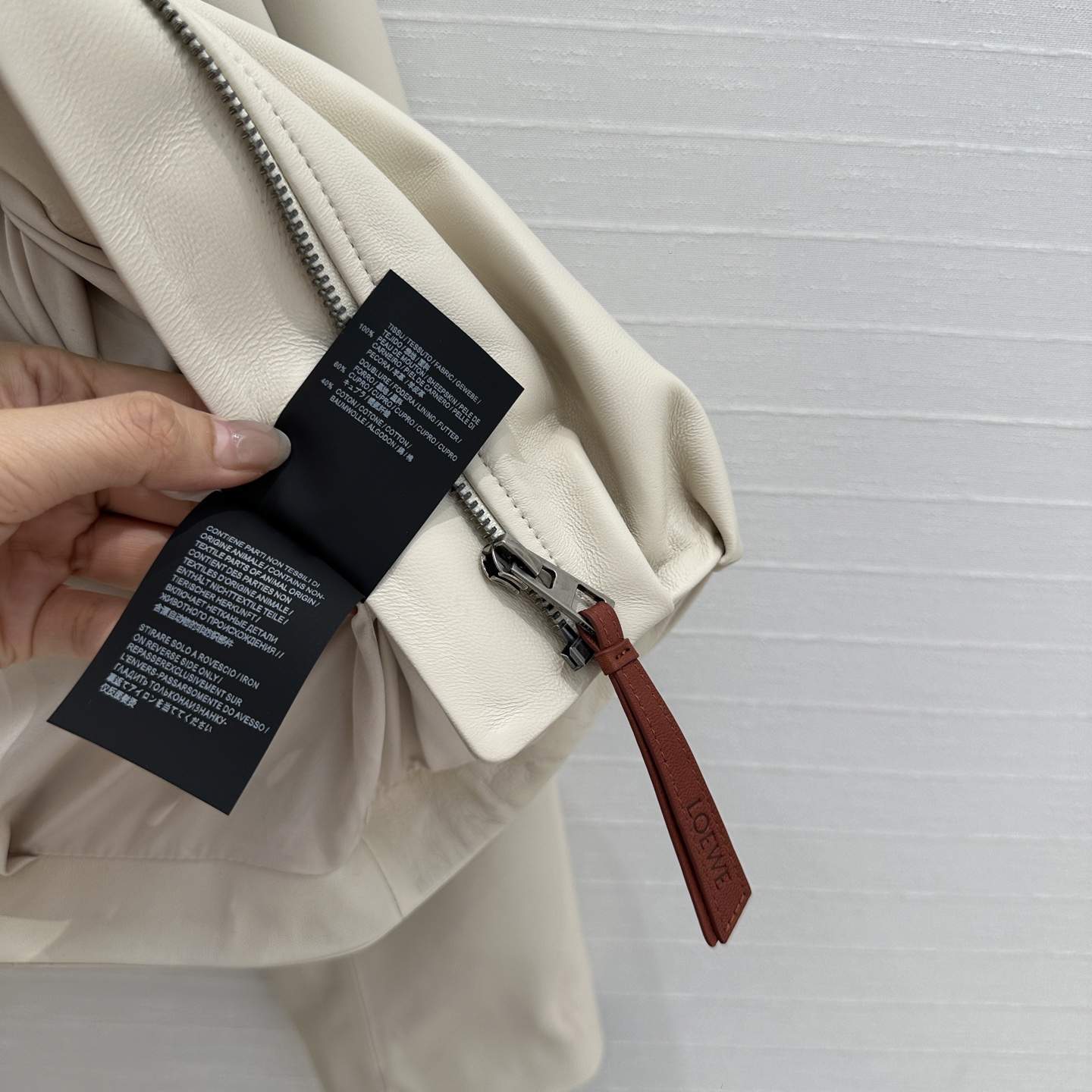 Finest Loewe Draped Replica Jacket In Nappa Lambskin - Image 9