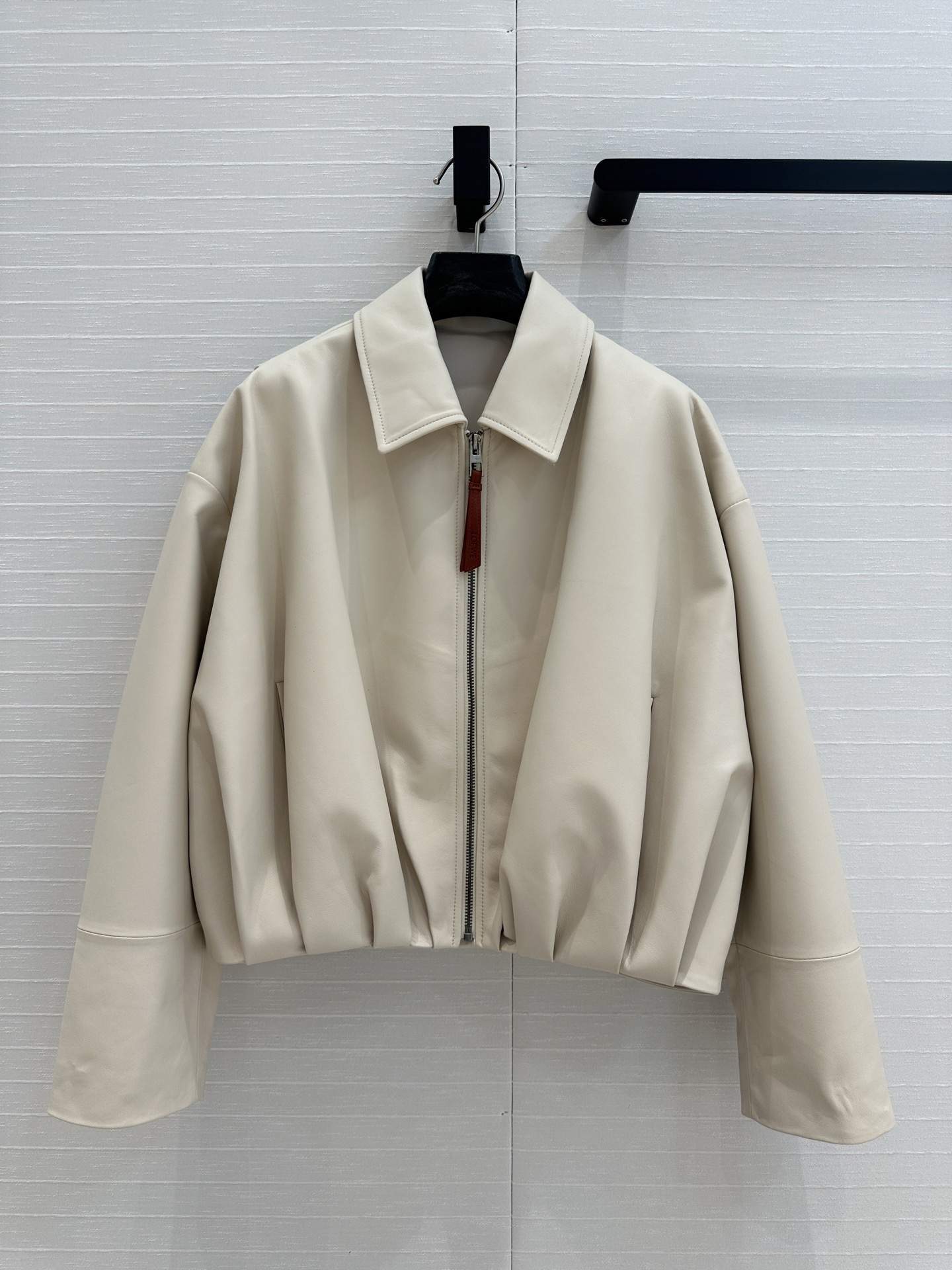Finest Loewe Draped Replica Jacket In Nappa Lambskin