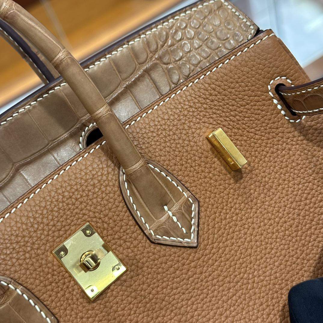 Luxury Hermes Birkin Touch 25 cm Replica Bag In Togo Leather With Gold-Tone Metal - Image 7