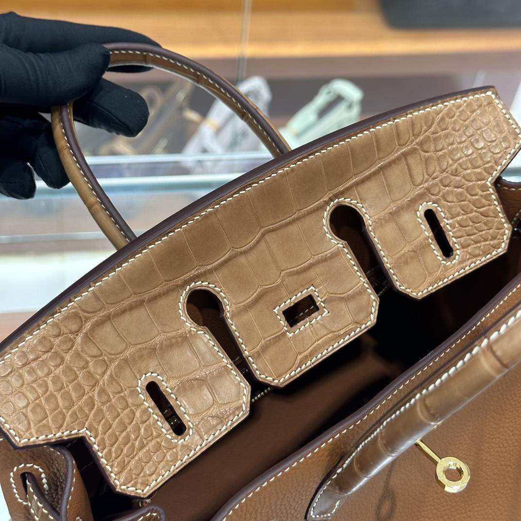 Luxury Hermes Birkin Touch 25 cm Replica Bag In Togo Leather With Gold-Tone Metal - Image 6