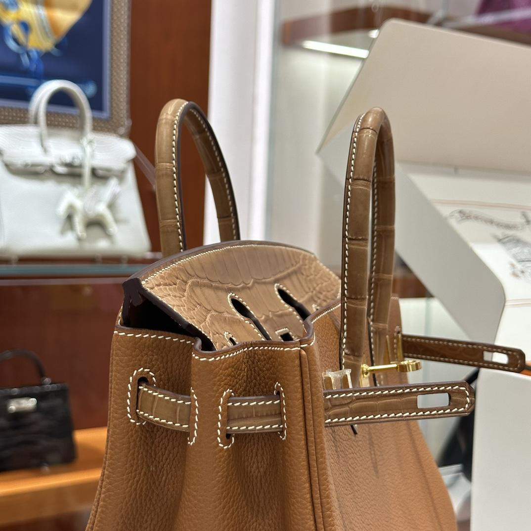 Luxury Hermes Birkin Touch 25 cm Replica Bag In Togo Leather With Gold-Tone Metal - Image 5