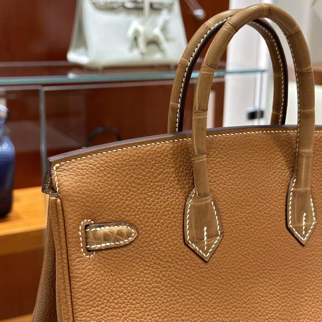 Luxury Hermes Birkin Touch 25 cm Replica Bag In Togo Leather With Gold-Tone Metal - Image 8