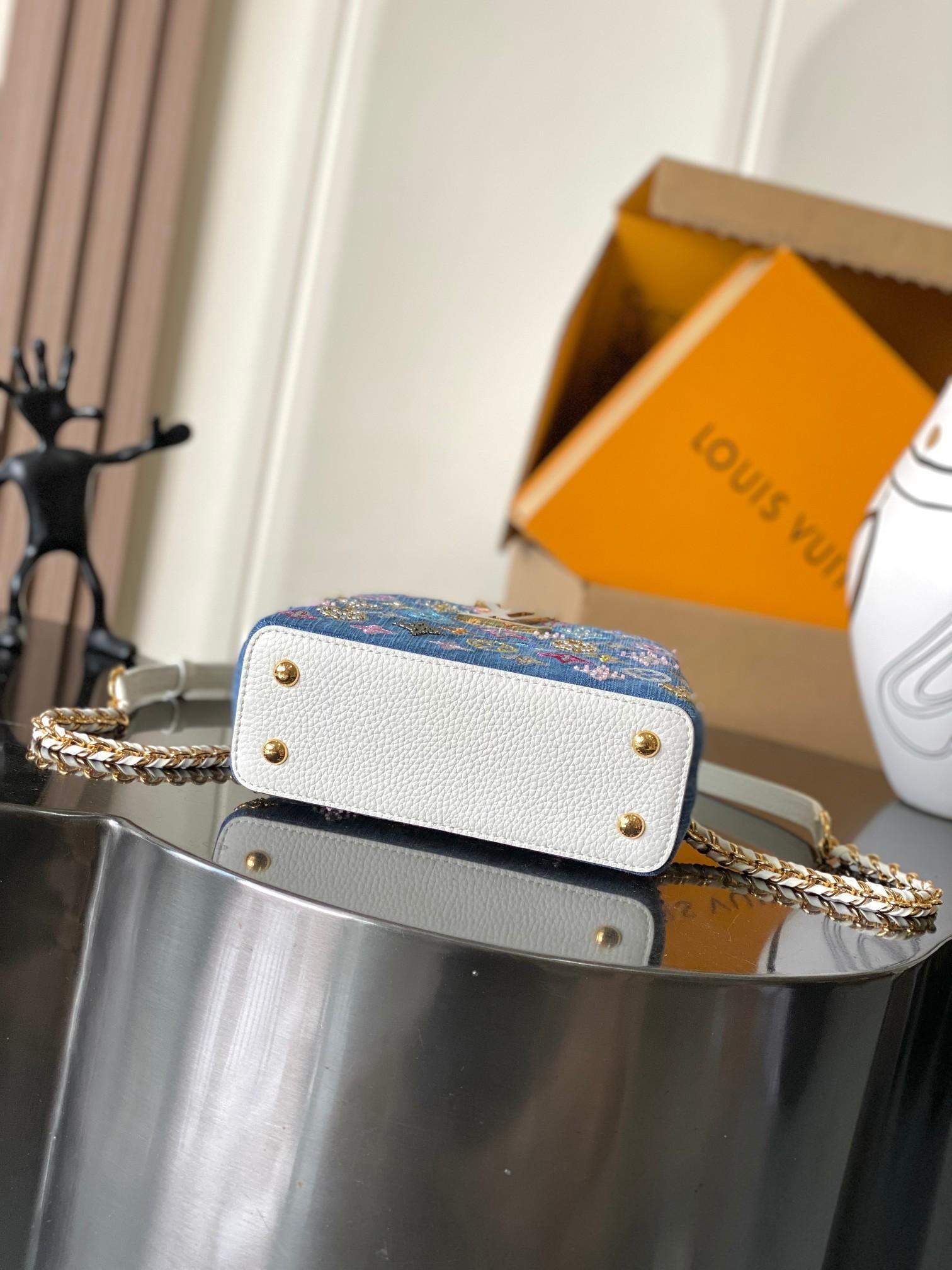 Superior Louis Vuitton Capucines Mini Replica Bag - Image 4