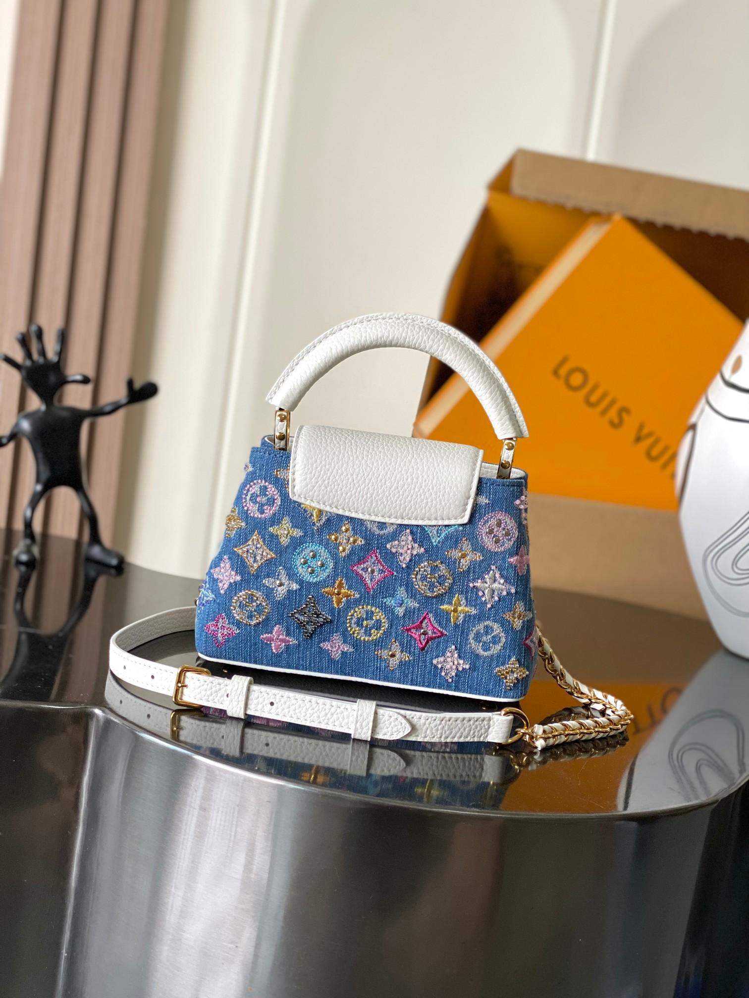 Superior Louis Vuitton Capucines Mini Replica Bag - Image 2