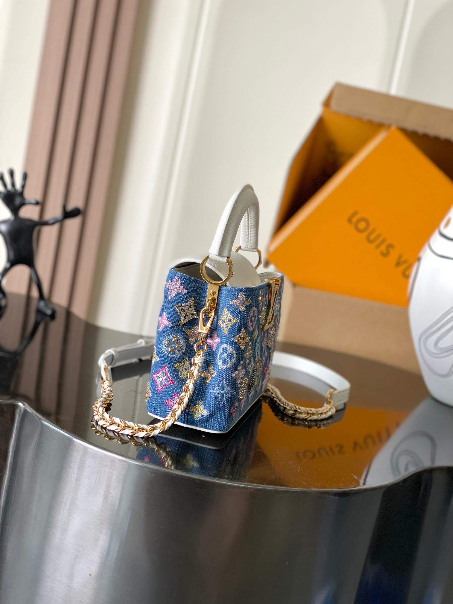 Superior Louis Vuitton Capucines Mini Replica Bag - Image 3