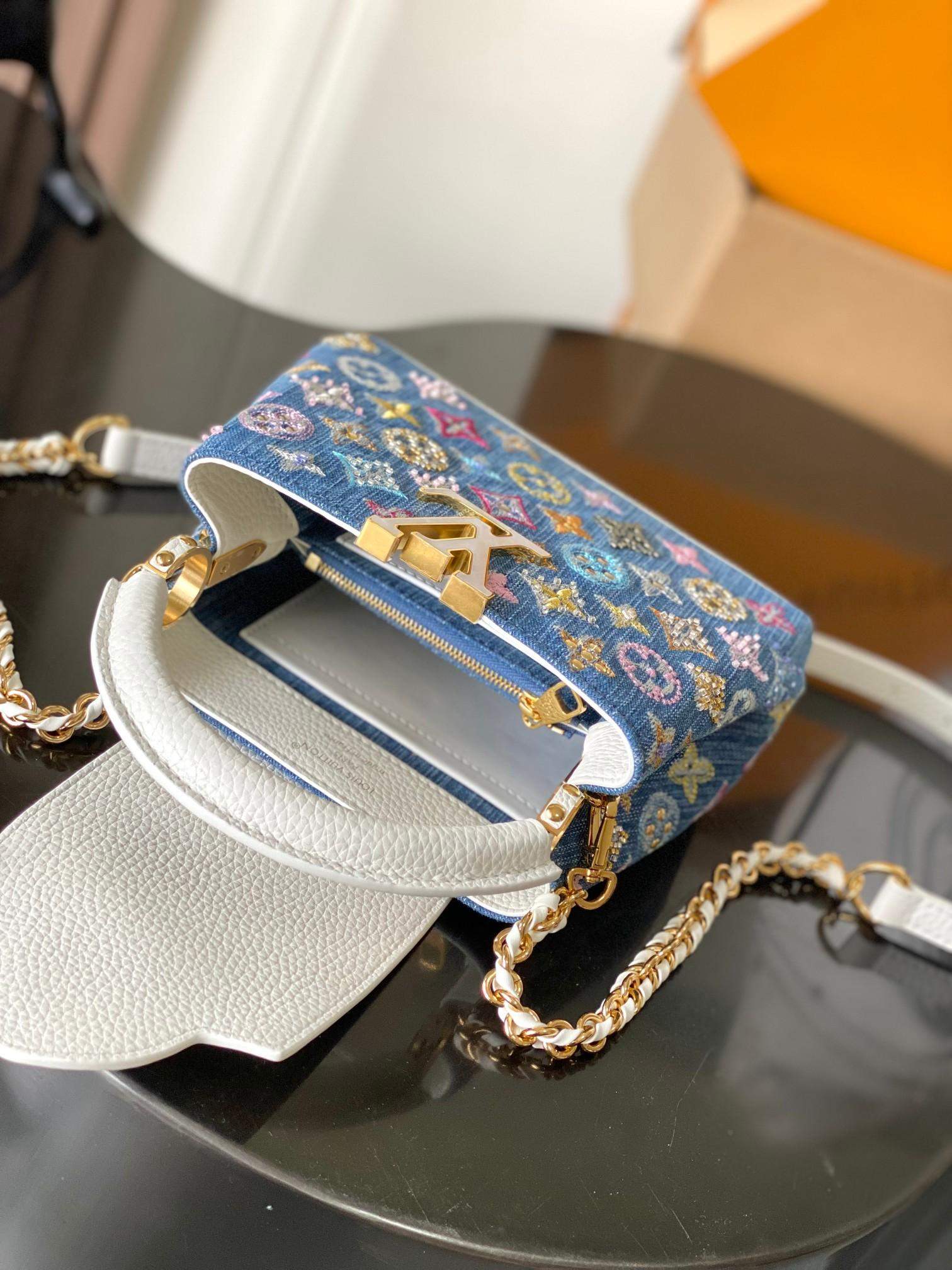 Superior Louis Vuitton Capucines Mini Replica Bag - Image 5