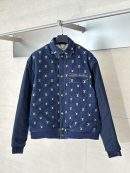 Luxury Replica Louis Vuitton Upcycled Denim Varsity Jacket