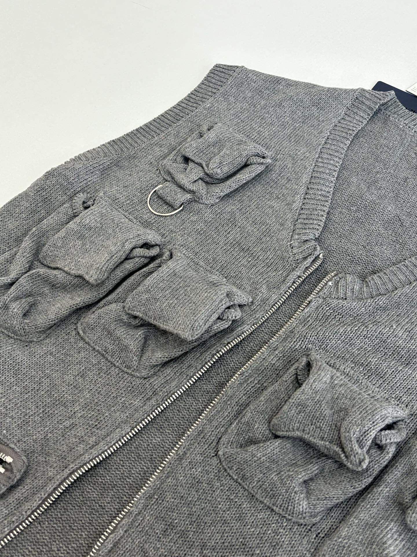 Elite Prada Flap-pocket Shetland Wool Replica Vest - Image 4