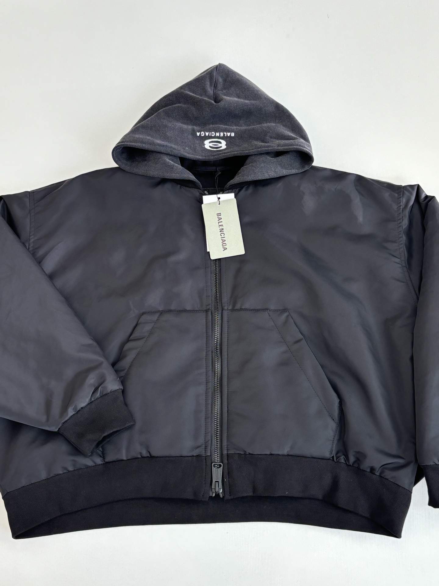 Mirror Quality Balenciaga Hooded Replica Bomber - Image 3