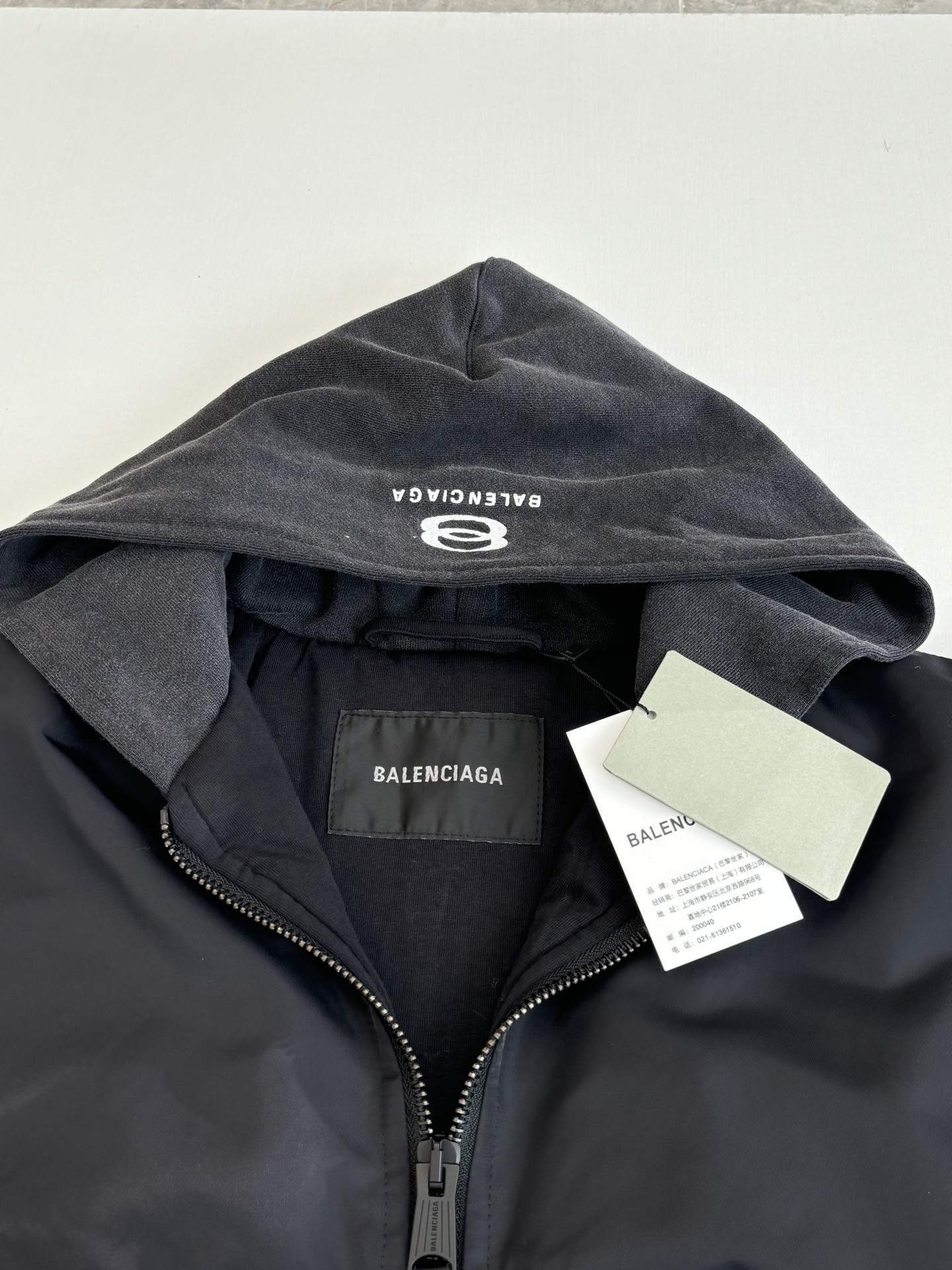 Mirror Quality Balenciaga Hooded Replica Bomber - Image 4