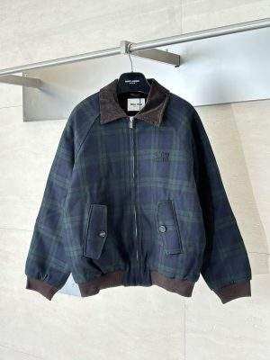 Deluxe Miu Miu Checked Twill Replica Blouson Jacket