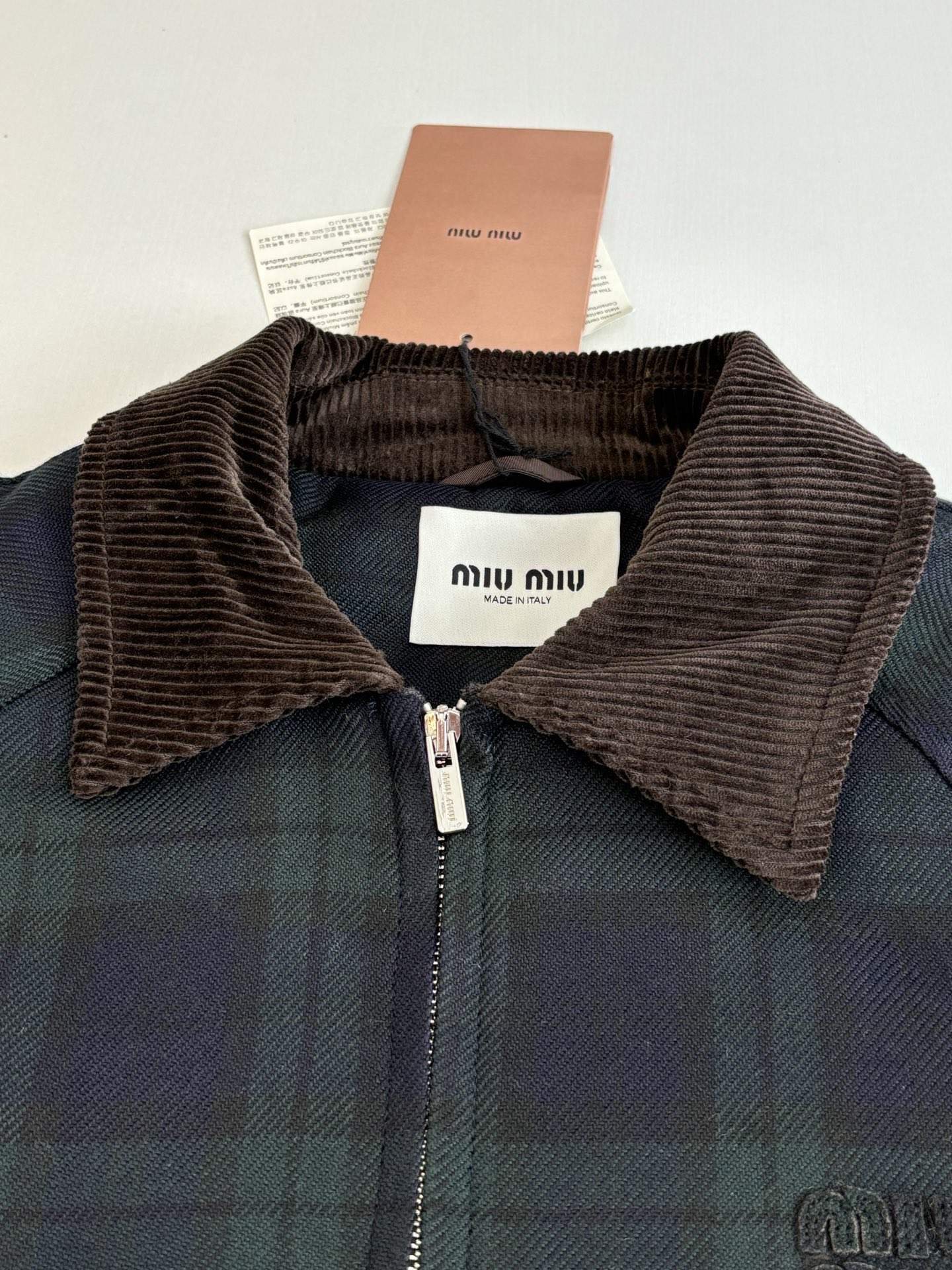 Deluxe Miu Miu Checked Twill Replica Blouson Jacket - Image 4