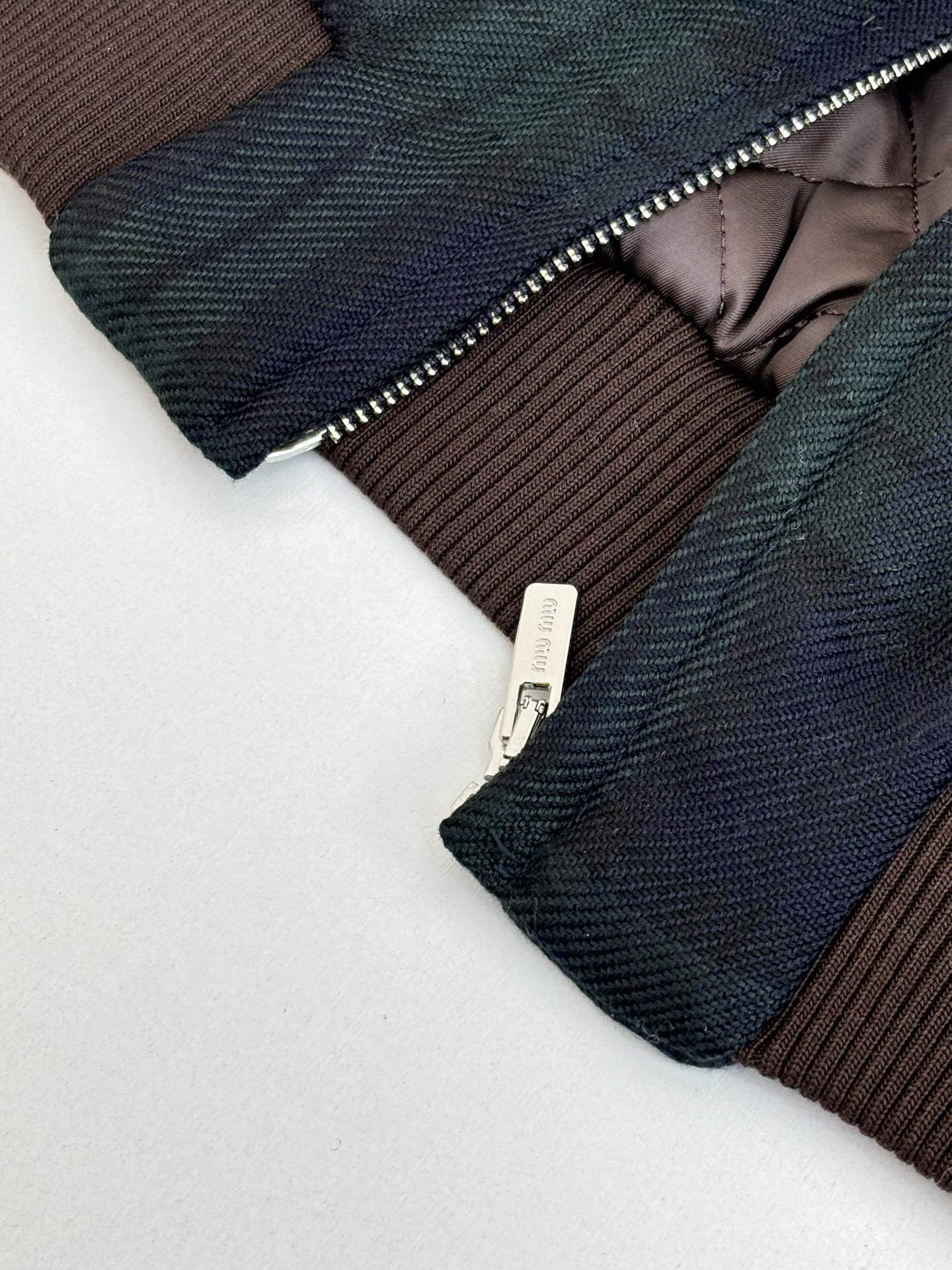 Deluxe Miu Miu Checked Twill Replica Blouson Jacket - Image 10