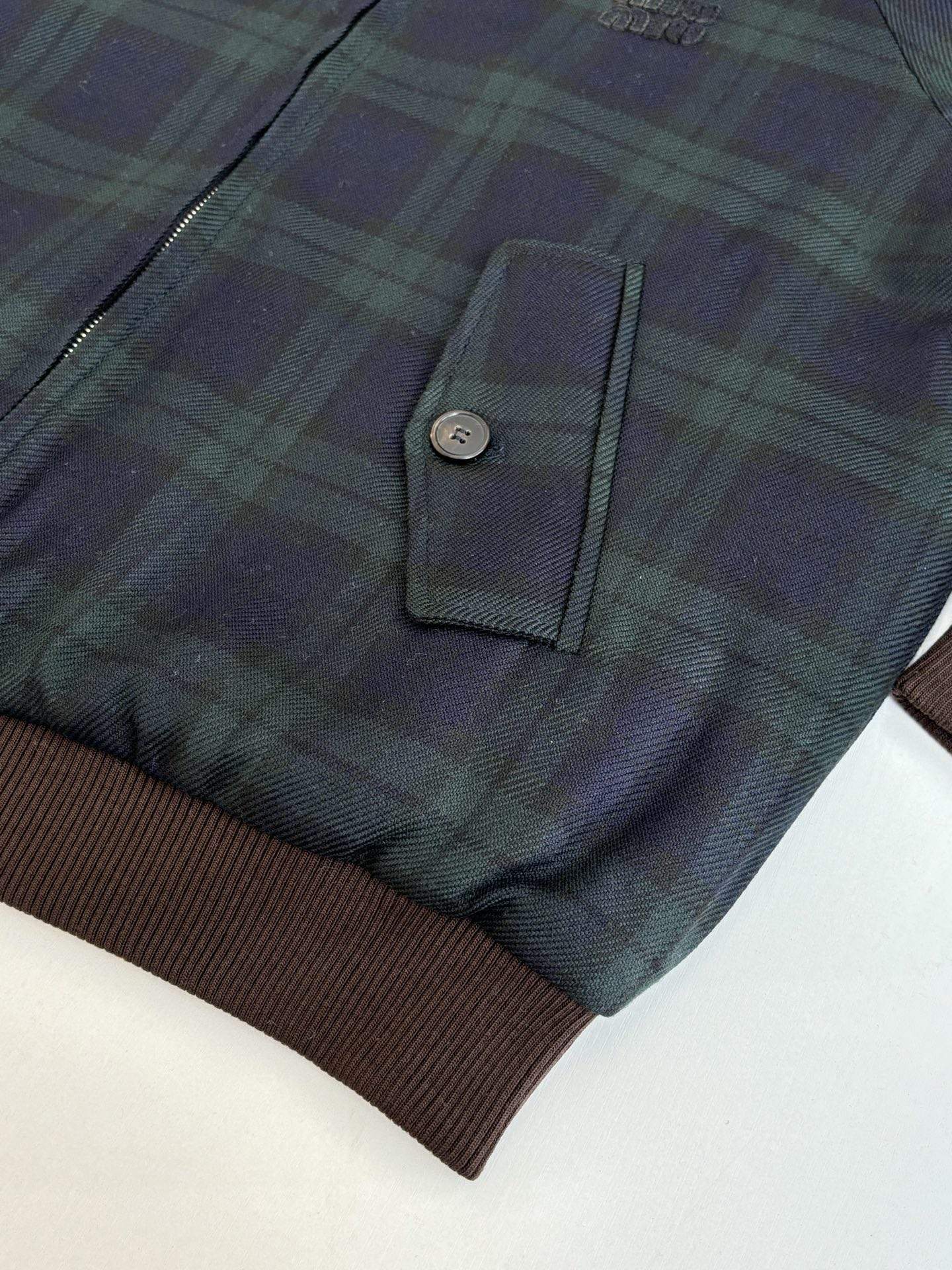 Deluxe Miu Miu Checked Twill Replica Blouson Jacket - Image 5