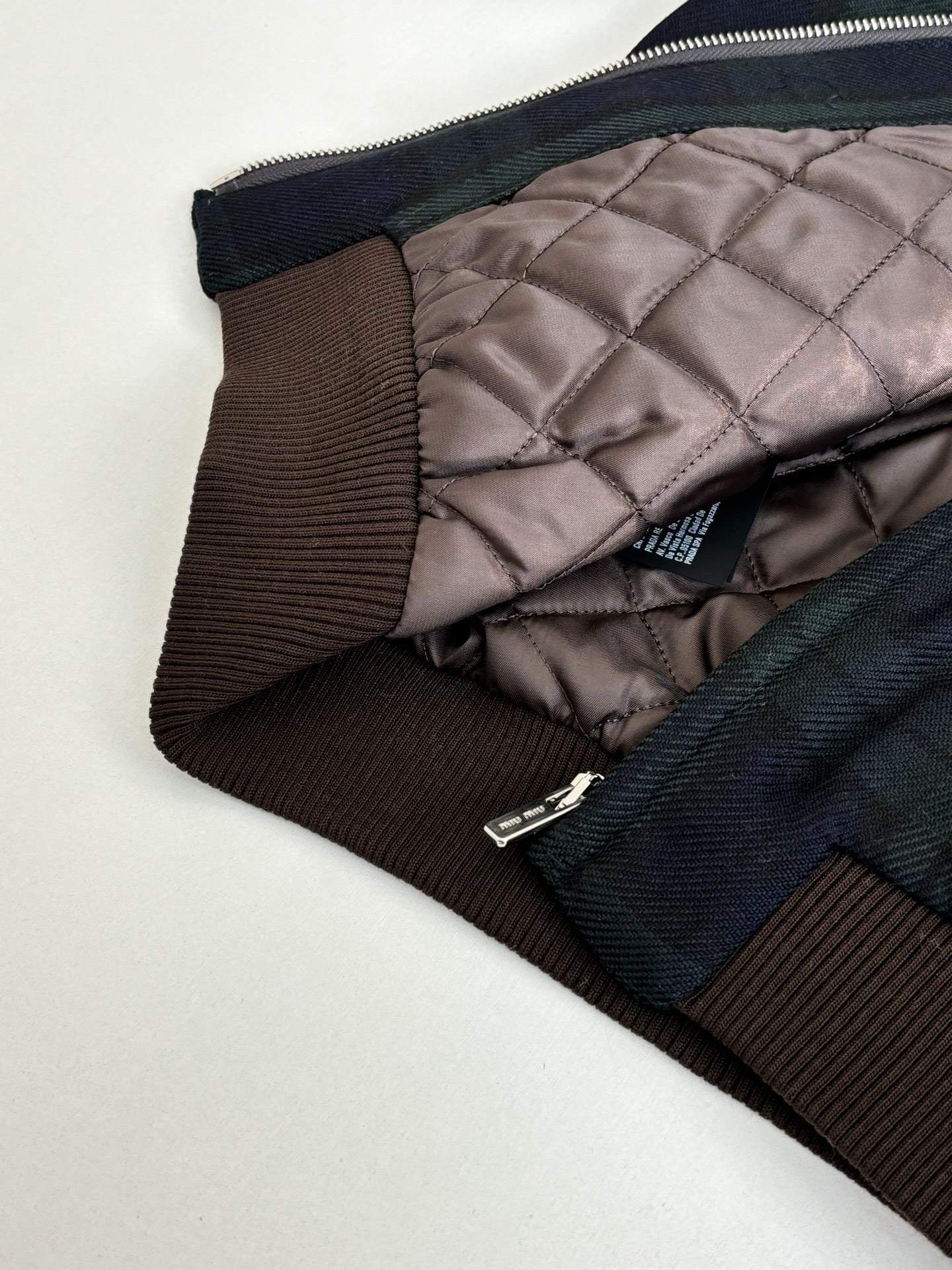 Deluxe Miu Miu Checked Twill Replica Blouson Jacket - Image 9