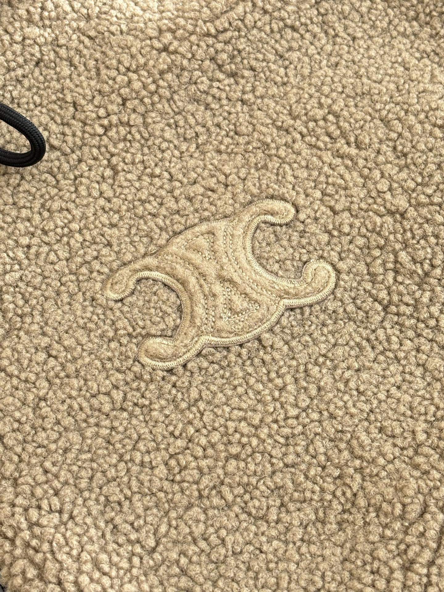 Copy Celine Hooded Replica Jacket In Wool And Cotton Fleece - Image 5