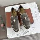 Premium Loro Piana Summer Charms Walk Replica Loafer - Dark Gray