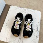Luxury Replica Loewe Ballet Runner 2.0 In Nylon And Calfskin - Black