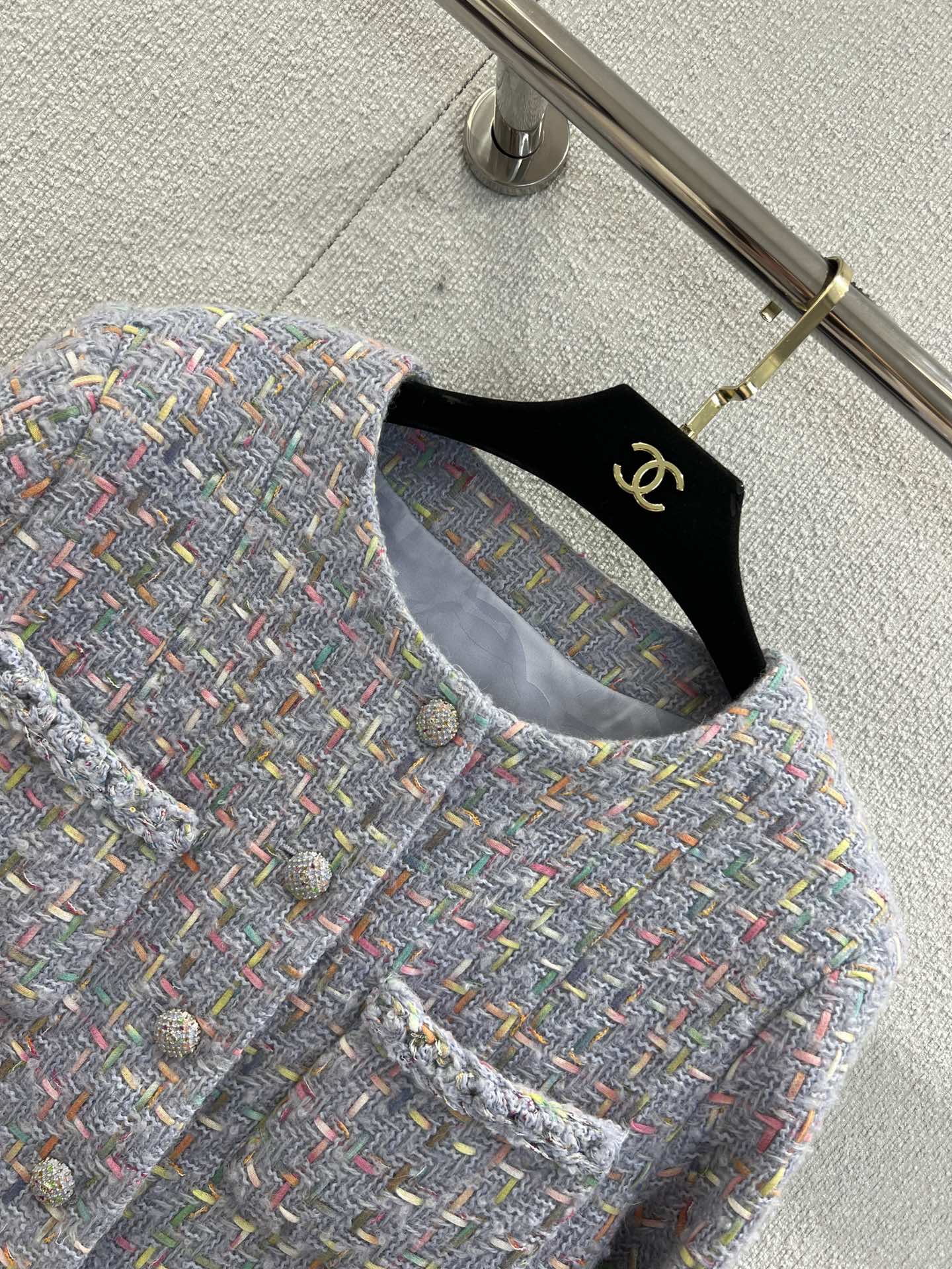 Top Grade Wool Tweed Replica Jacket - Image 4