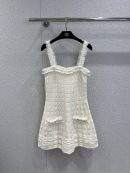 High Quality Cotton And Silk Replica Short Dress