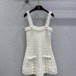 High Quality Cotton And Silk Replica Short Dress