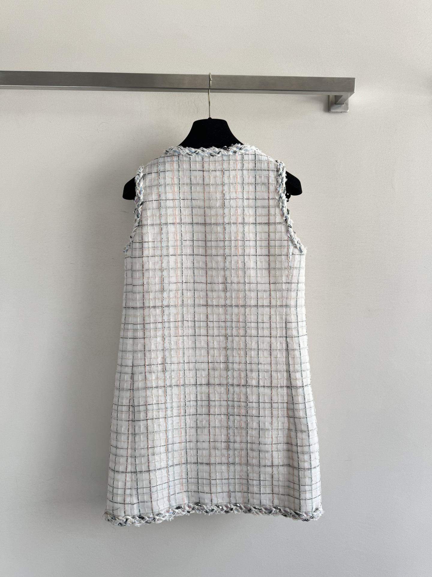 Exact Copy Multicolor Tweed Replica Dress - Image 2