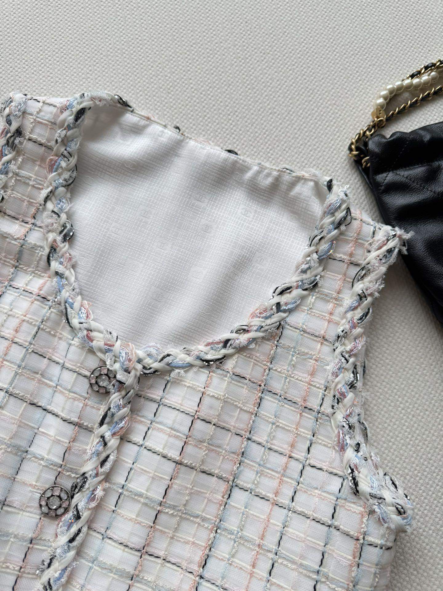 Exact Copy Multicolor Tweed Replica Dress - Image 6