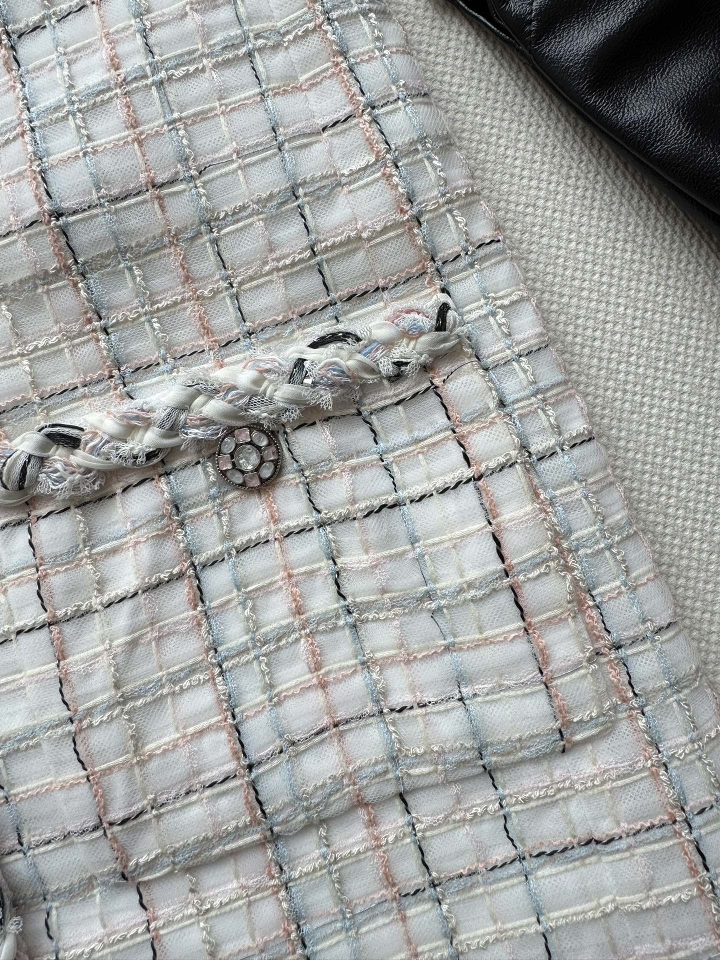 Exact Copy Multicolor Tweed Replica Dress - Image 8