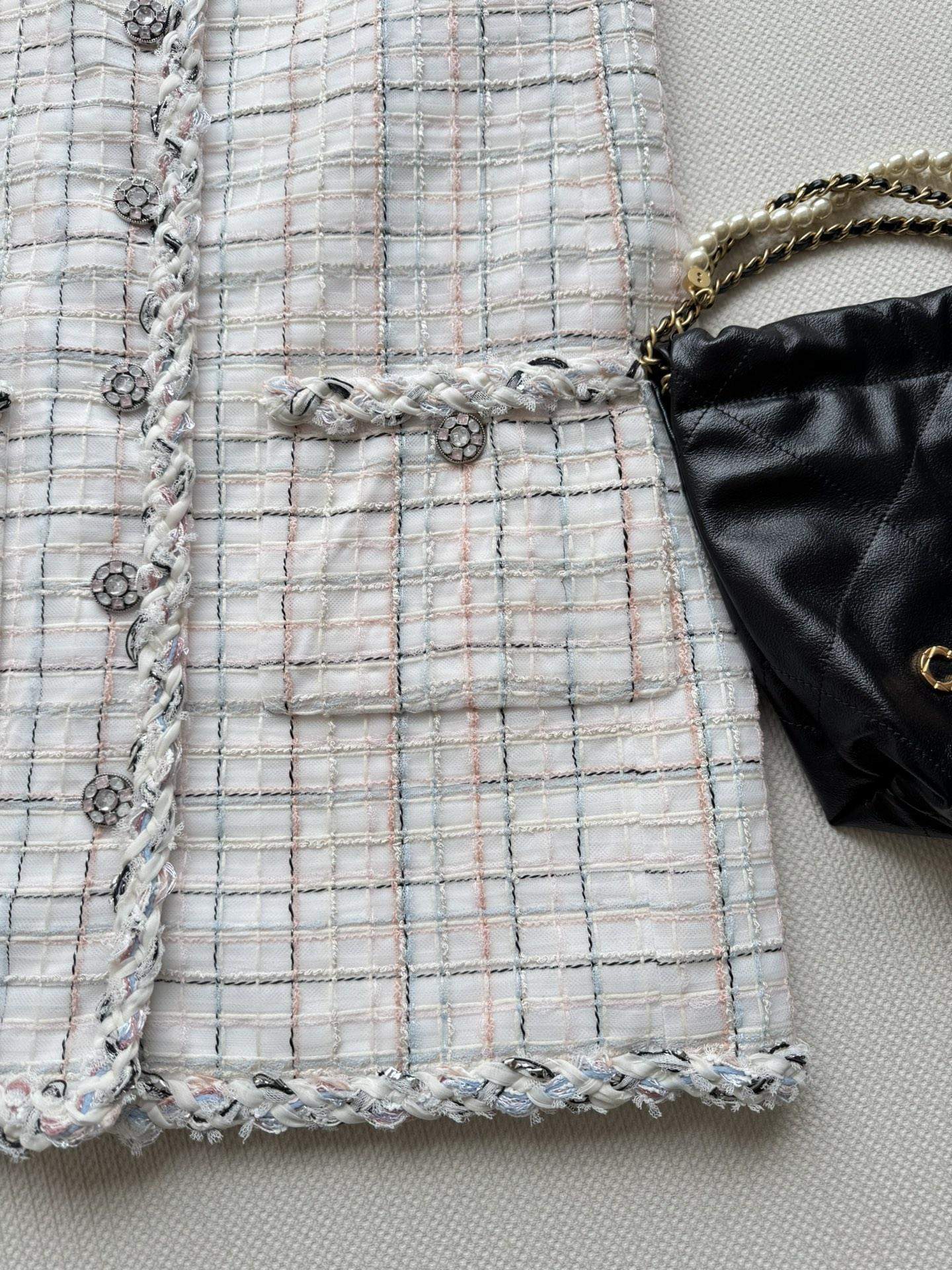 Exact Copy Multicolor Tweed Replica Dress - Image 5