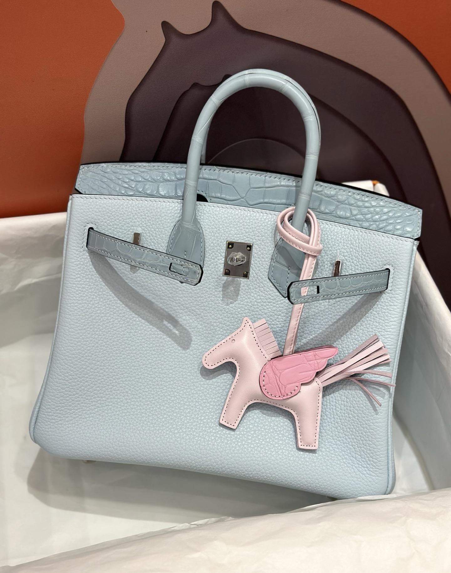 Premium Hermes Birkin Touch 25 cm Replica Bag In Togo Leather With Silver-Tone Metal - Image 3