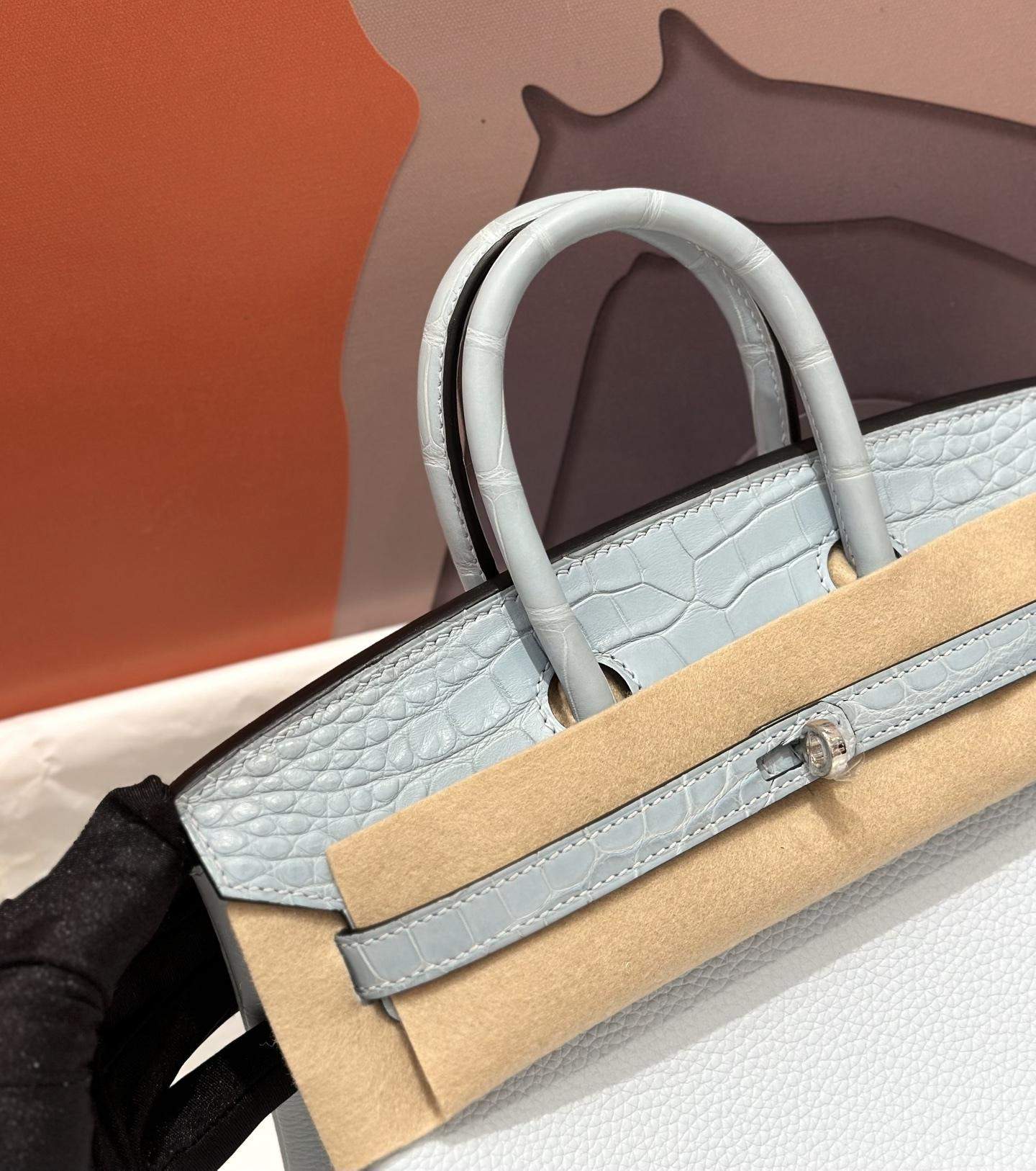Premium Hermes Birkin Touch 25 cm Replica Bag In Togo Leather With Silver-Tone Metal - Image 8