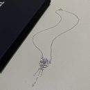 Premium Bouton De Camelia Transformable Replica Necklace - Silver