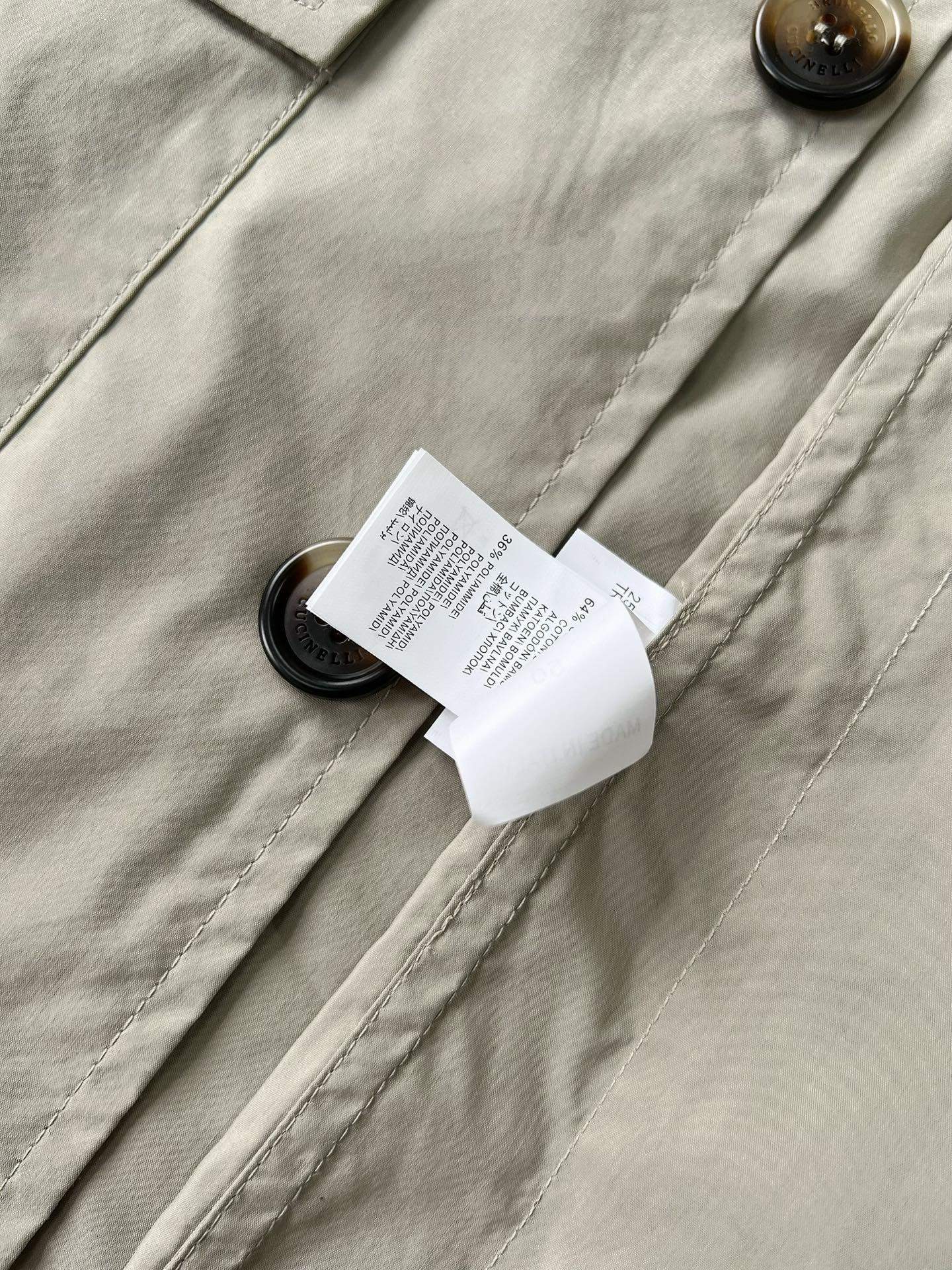 Luxury Replica Brunello Cucinelli Lightweight Techno Cotton Poplin Unlined Safari Jacket - Image 12