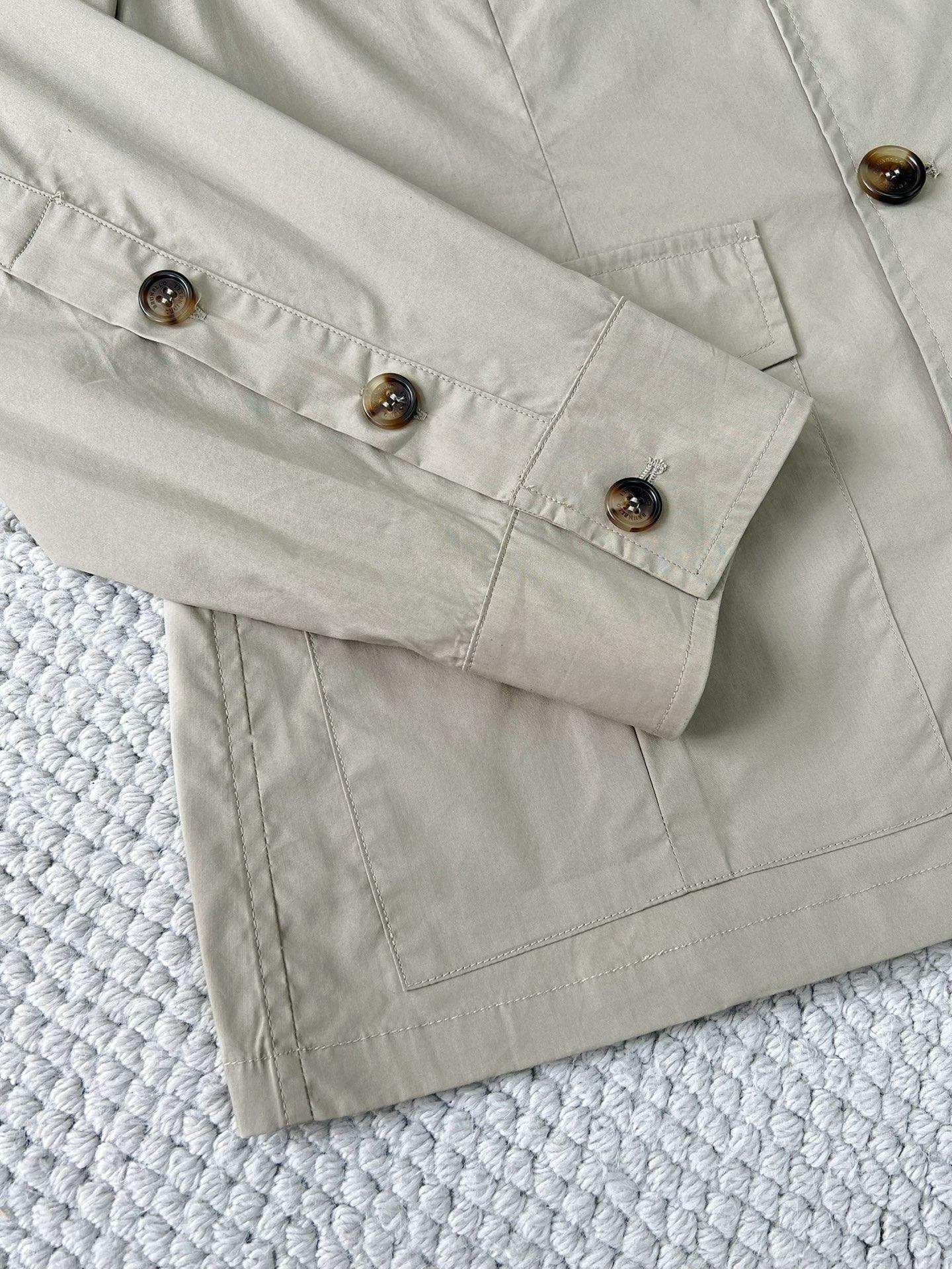 Luxury Replica Brunello Cucinelli Lightweight Techno Cotton Poplin Unlined Safari Jacket - Image 11