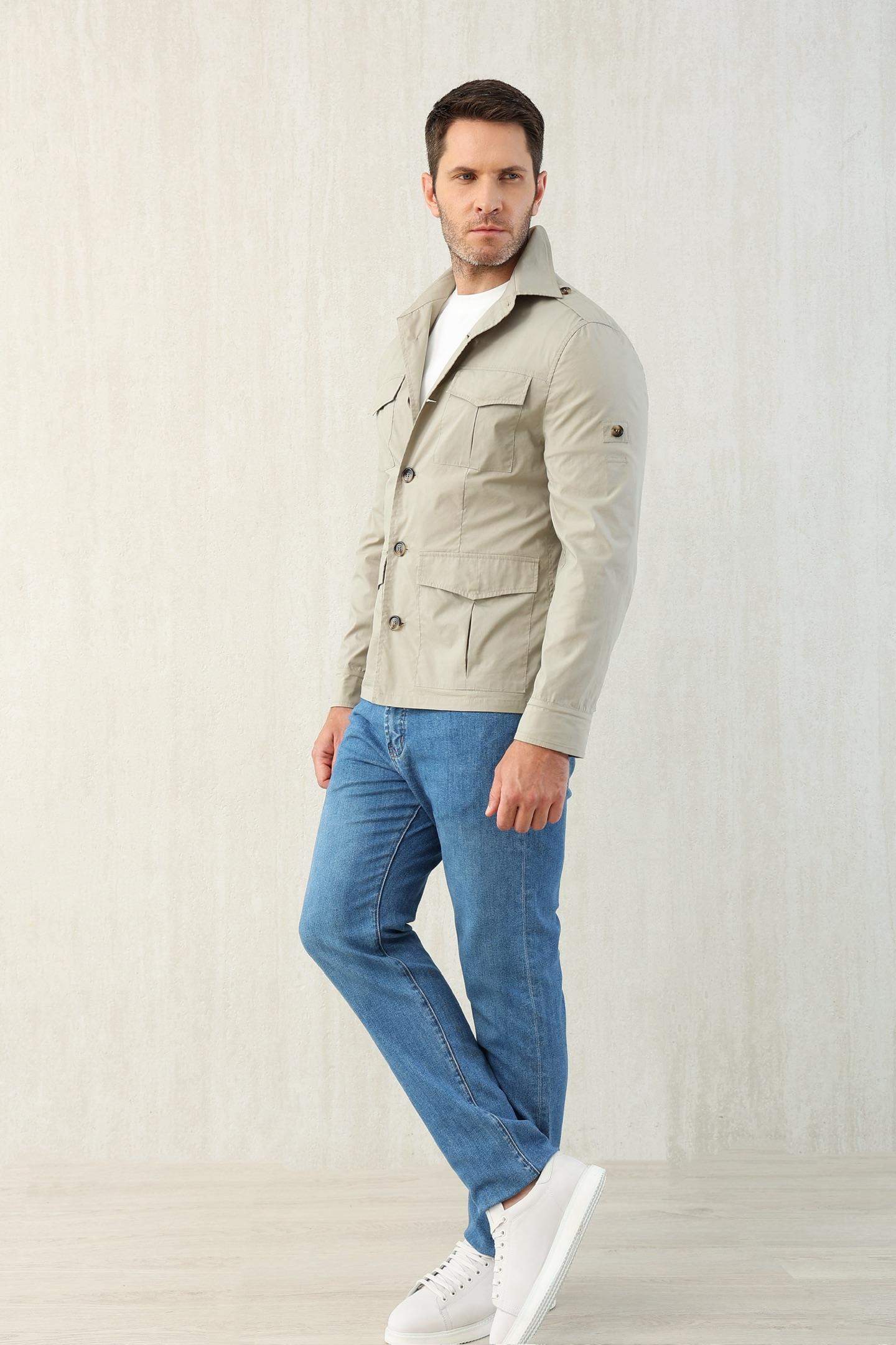 Luxury Replica Brunello Cucinelli Lightweight Techno Cotton Poplin Unlined Safari Jacket - Image 6