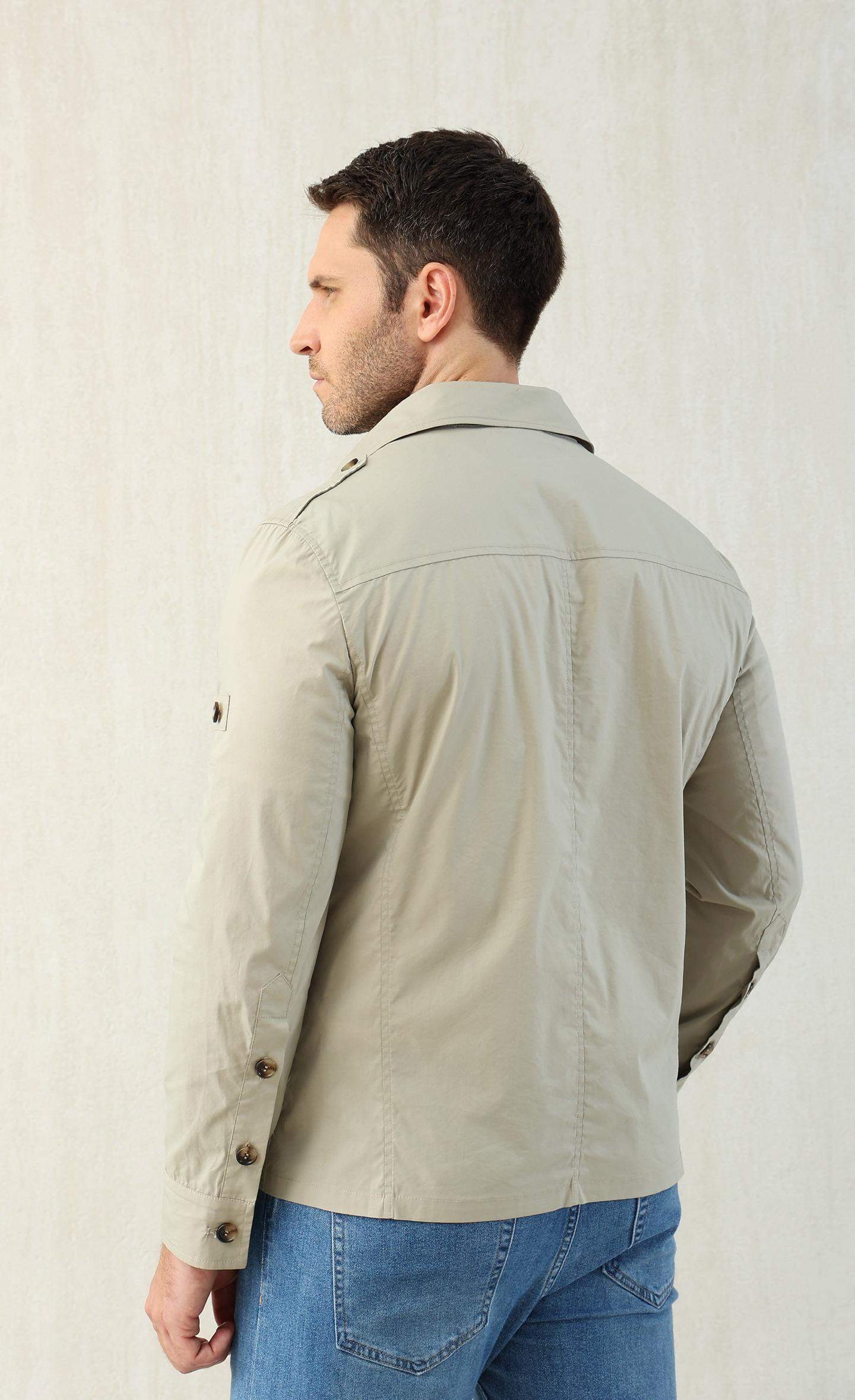 Luxury Replica Brunello Cucinelli Lightweight Techno Cotton Poplin Unlined Safari Jacket - Image 2