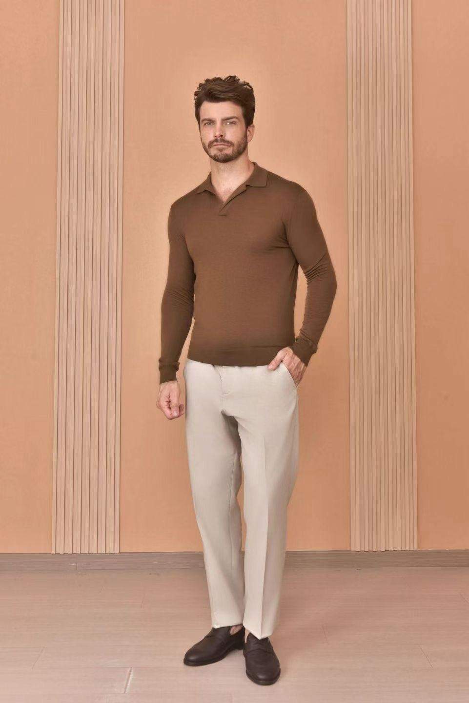 Top Grade Loro Piana Buttonless Replica Polo-shirt - Image 4