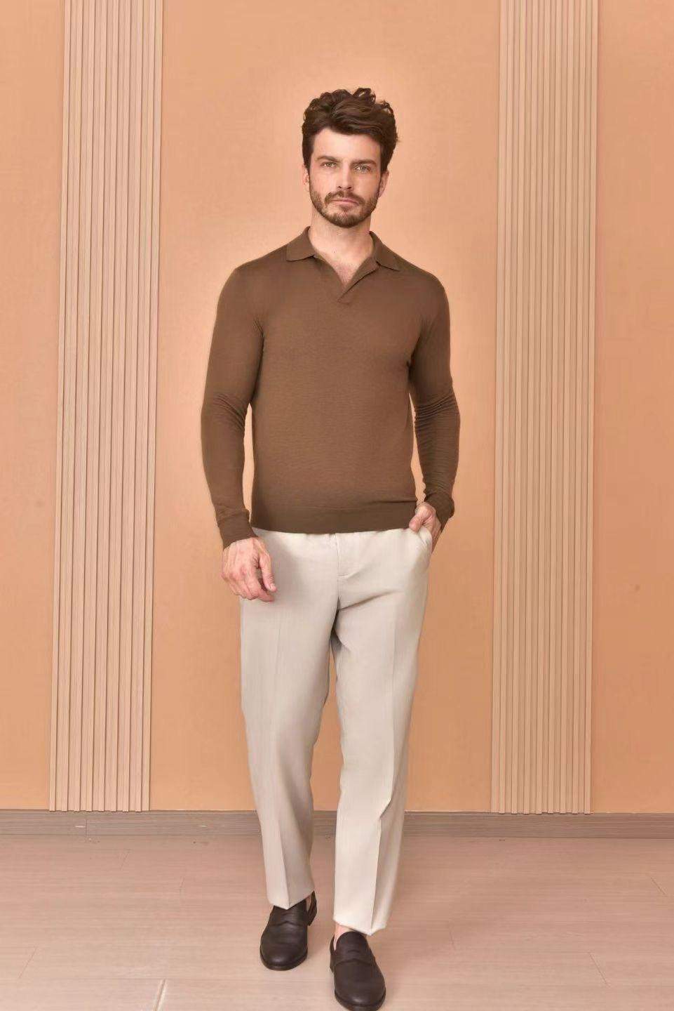 Top Grade Loro Piana Buttonless Replica Polo-shirt - Image 5