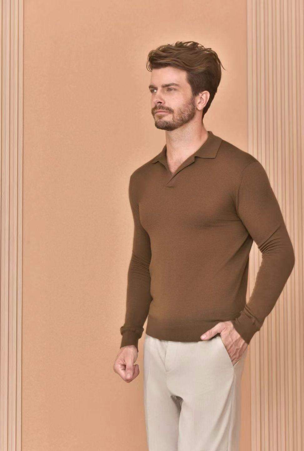 Top Grade Loro Piana Buttonless Replica Polo-shirt - Image 3