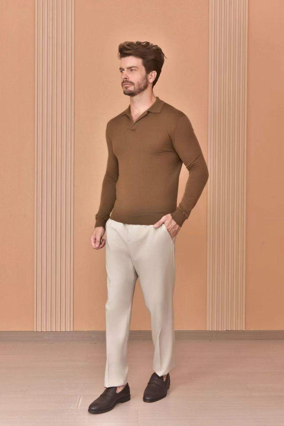 Top Grade Loro Piana Buttonless Replica Polo-shirt - Image 6