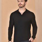 Top Grade Loro Piana Buttonless Replica Polo-shirt - Black