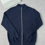 Deluxe Brunello Cucinelli Malfile Cotton English Rib Replica Cardigan With Raglan Sleeves And Zipper