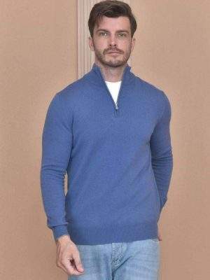 Superior Brunello Cucinelli Cashmere Replica Sweater With Half Zip