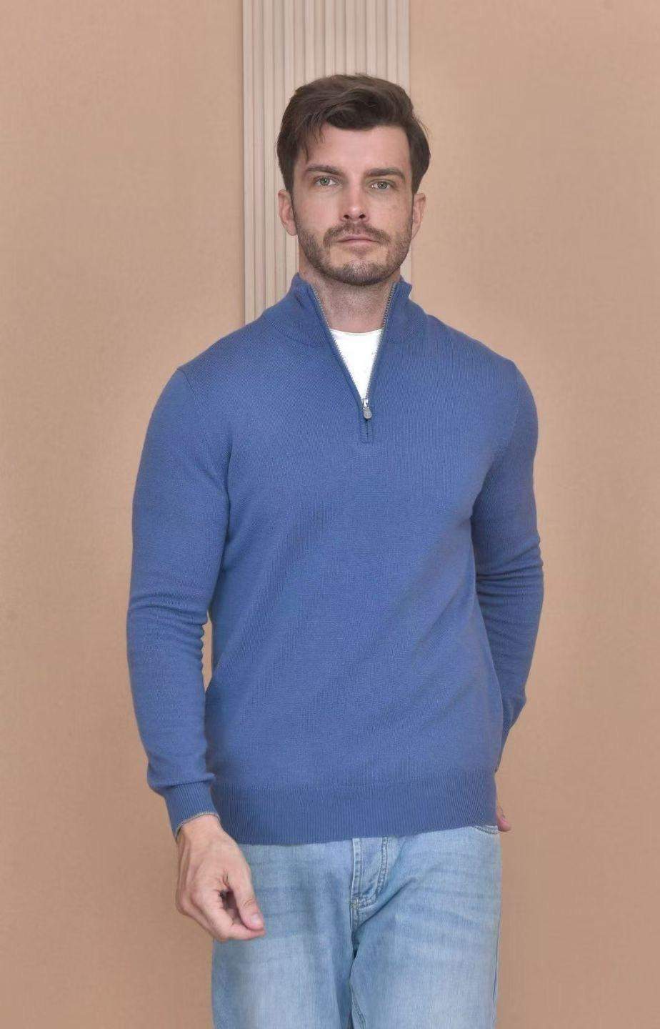 Superior Brunello Cucinelli Cashmere Replica Sweater With Half Zip