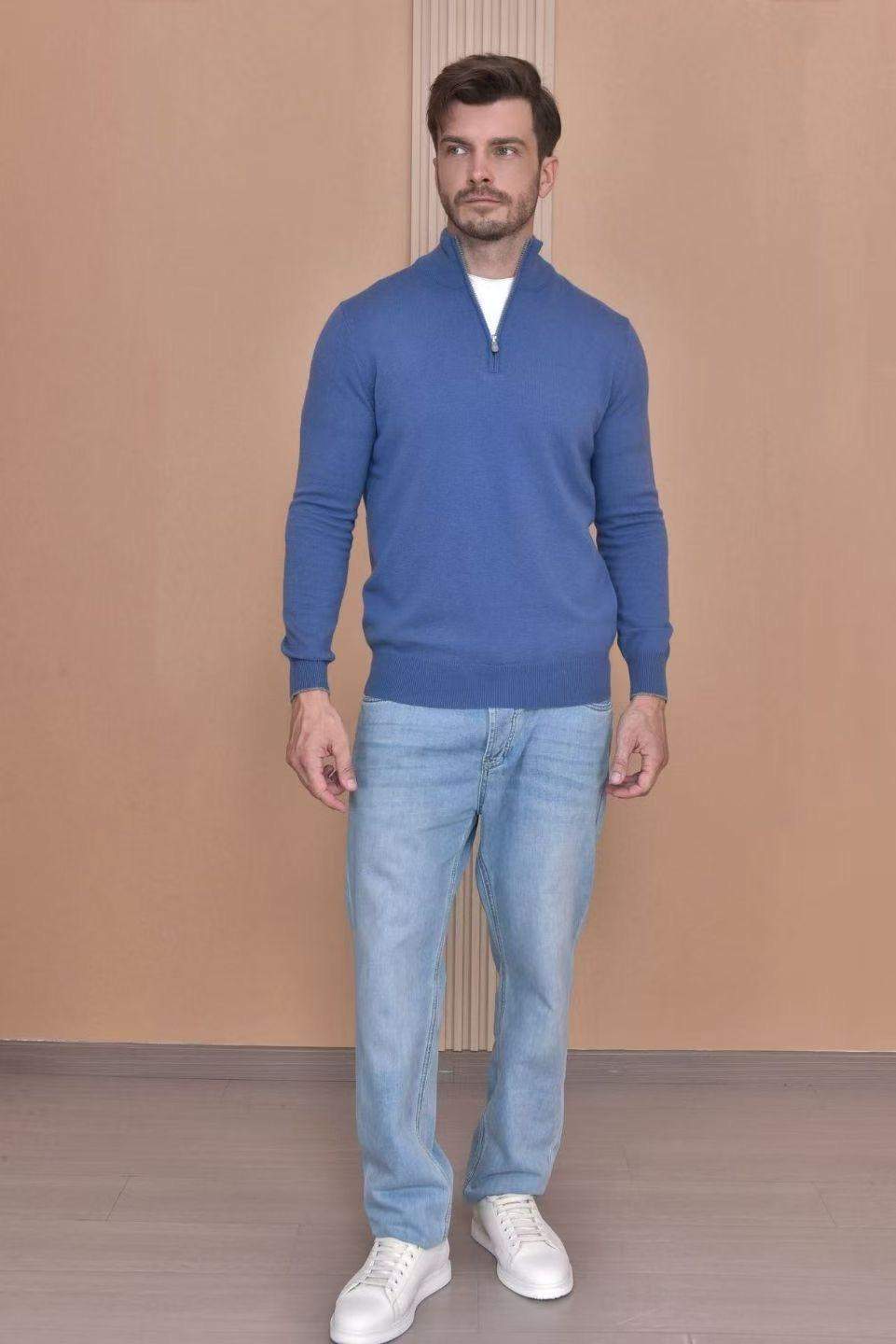 Superior Brunello Cucinelli Cashmere Replica Sweater With Half Zip - Image 4