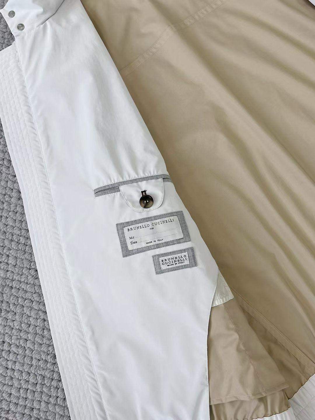 Elite Brunello Cucinelli Stretch Bonded Nylon Replica Bomber Jacket - Image 6