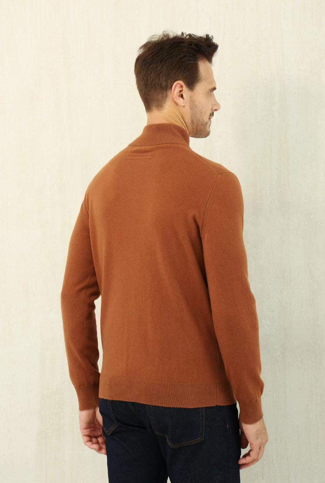 Copy Ermenegildo Zegna Oasi Cashmere Zip Mock Neck Replica Sweater - Image 2